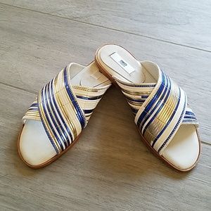 Metallic Mule Sandals